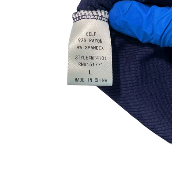 Kaileigh Ribbed Contrast Trim Bodysuit – Navy/Cream – Size L - Picture 5 of 5